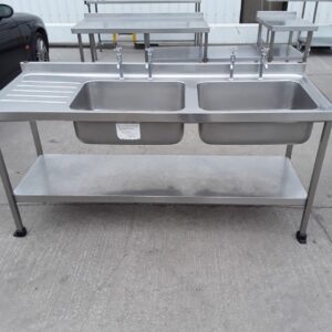 Used   Stainless Steel Double Sink For Sale