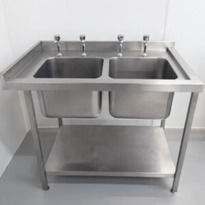 Used   Stainless Double Sink For Sale