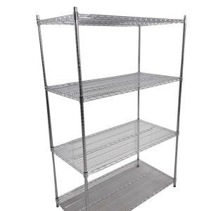 Brand New Diaminox 4 Tier Chrome Wire Rack 122cmW x 61cmD x 180cmH