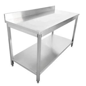 Brand New Diaminox Stainless Steel Table with Shelf and Upstand DTU2006 200cm Wide