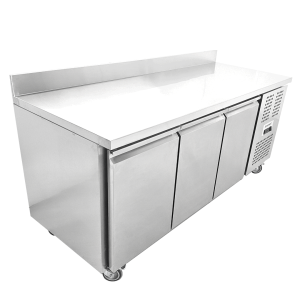 Brand New Diaminox Stainless Steel Triple Bench Fridge With Upstand 403L VCU180R-1