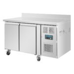 Brand New Polar DL916 Double Door Counter Bench Freezer with Upstand 282Ltr For Sale
