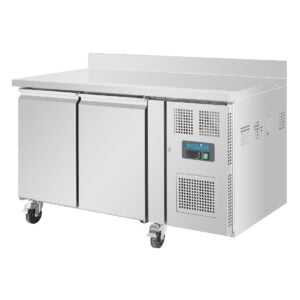 Brand New Polar DL916 Double Door Counter Bench Freezer with Upstand 282Ltr For Sale