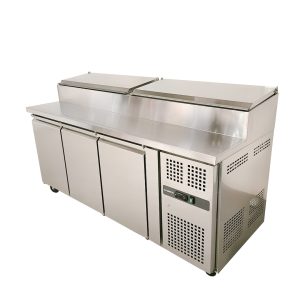 Brand New Diaminox 3 Door Saladette Bench Fridge VPC180R