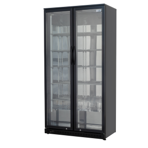 Brand New Diaminox Mirrored Upright Double Door Bottle Fridge GDR45H-1