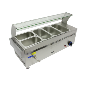 Brand New Heittox 5 Pan Wet Gas Bain Marie BM5DG