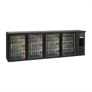 Brand New Gamko Bottle Cooler 4 Hinged Glass Doors Black 728L FD030