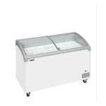 NIC401SCEB Sliding Curved Glass Lid Chest Freezer