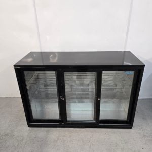 New B Grade Polar Triple Door Glass Display Bottle Fridge 330 Litre GL006