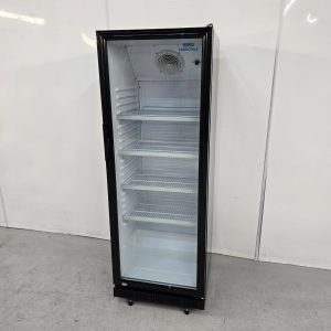 New B Grade Nisbets Essentials Single Door Glass Display Fridge 346 Litre DG280