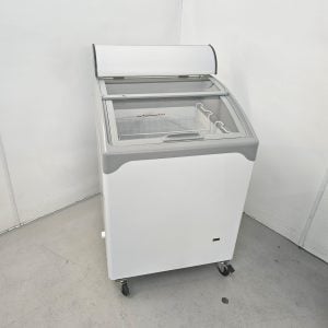 New B Grade Tefcold Sliding Curved Glass Lid Chest Freezer 130 Litre NIC101CP
