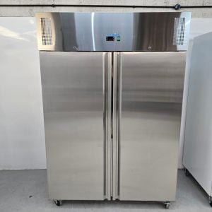 New B Grade Polar Stainless Double Door Upright Fridge 1300 Litre UA052