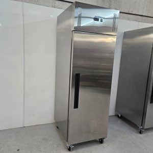 New B Grade Polar Stainless Single Forced Air Upright Fridge 600Ltr PG592