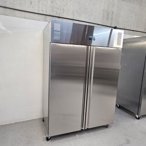 New B Grade Polar Stainless Double Door Upright Freezer 1300 Litre UA053