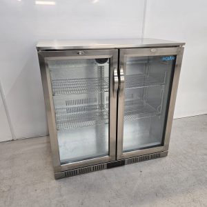New B Grade Polar Stainless Double Door Bottle Fridge 208L GL008