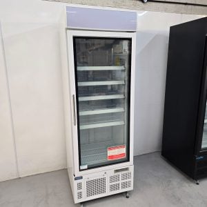 New B Grade Polar Single Upright Display Freezer 412 Litre White GH506