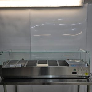 New B Grade Polar Countertop Prep Fridge 6x 1/4GN AB090