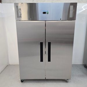 New B Grade Polar Stainless Double Door Upright Fridge 1200 Litre G594