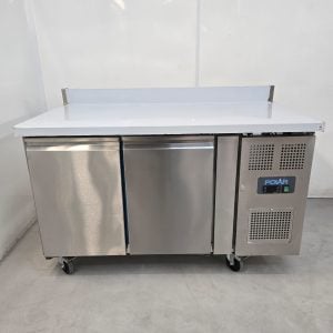 New B Grade Polar Double Door Counter Freezer with Upstand 282 Litre DL916