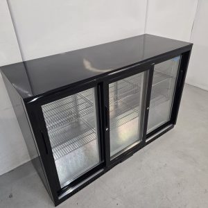New B Grade Polar Triple Door Bottle Fridge With Sliding Doors 330 Litre GL006