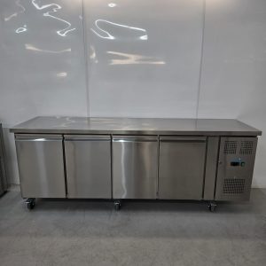 New B Grade Polar Slimline Four Door Counter Fridge 449 Litre G379