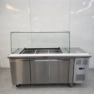 New B Grade Polar Triple Door Refrigerated Gastronorm Saladette Counter CT394