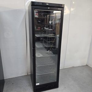 New B Grade Tefcold Glass Door Display Freezer 300 Litres UFSC371GCP Black