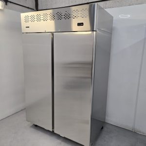 New B Grade Tefcold Double Door Stainless Upright Fridge 1300 Litre CAR1250