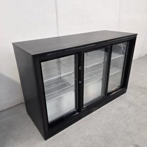 New B Grade Tefcold Triple Sliding Door Bottle Fridge 300L DB301S-3