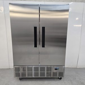 New B Grade Polar Stainless Double Door Upright Slimline Fridge 960 Litre GD879