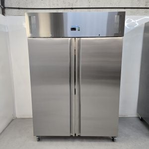 New B Grade Polar Stainless Double Door Upright Fridge 1300 Litre UA052