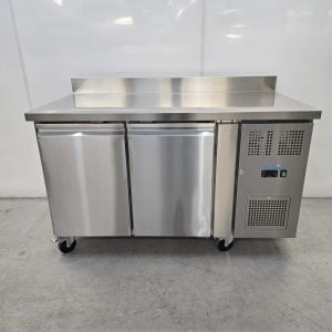 New B Grade Polar Double Door Counter Fridge with Upstand 282 Litre UA064