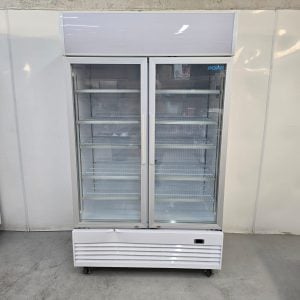 New B Grade Polar Upright Display Cooler with Light Box 950 Litre GE580