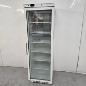New B Grade Polar Single Glass Door Display Freezer 365 Litre White CB921