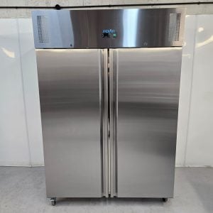 New B Grade Polar Stainless Double Door Upright Fridge 1300 Litre UA052