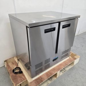 New B Grade Polar Double Door Counter Fridge Stainless 240 Litre U636