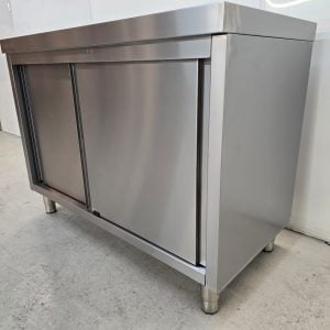 New B Grade Vogue Standing Stainless Steel Cupboard 120cm FU585