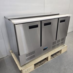 New B Grade Polar Saladette Triple Counter Fridge Stainless 368 Litre G607