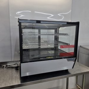 New B Grade Polar Countertop Display Fridge Black Square Glass 120 Litre PG003