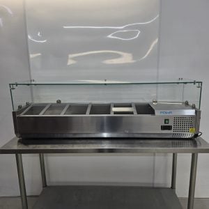 New B Grade Polar Countertop Prep Fridge 6x 1/4GN AB090