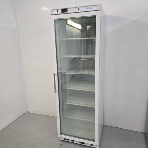 New B Grade Polar Single Glass Door Display Freezer 365 Litre White CB921