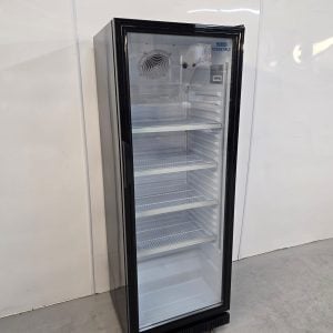 New B Grade Nisbets Essentials Upright Display Cooler Black 346 Litre DG280