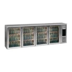 Brand New Gamko Bottle Cooler 4 Hinged Glass Doors Stainless Steel 728L FD031