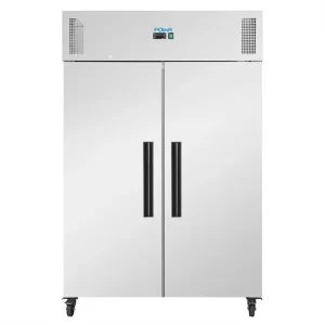 Brand New Polar Forced Air Double Door Upright Fridge Stainless Steel 1200 Litre PG594